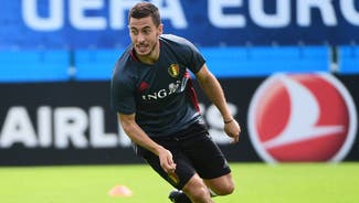 Next Story Image: Belgium star Hazard suffers injury scare ahead of Italy opener